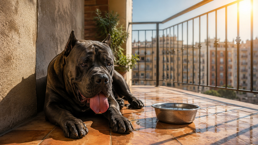 Los peligros de dejar a un Cane Corso en verano en el balc&oacute;n
